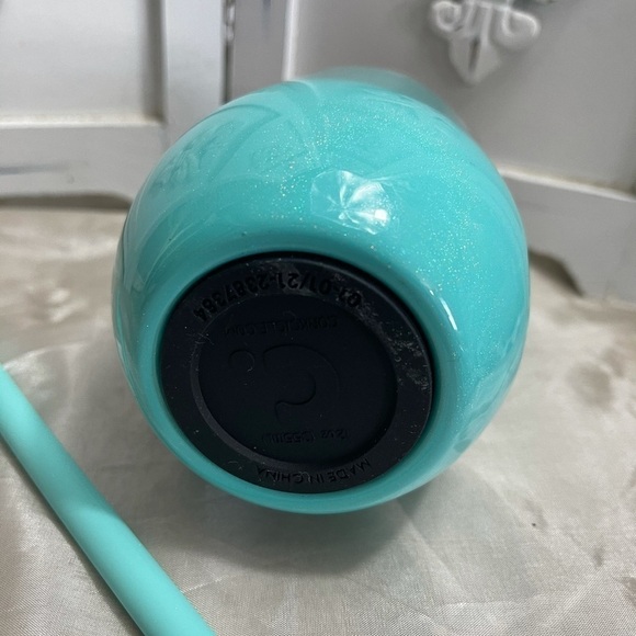 Corkcicle 12 oz Turquoise Wine Tumbler & Straw - Picture 8 of 10